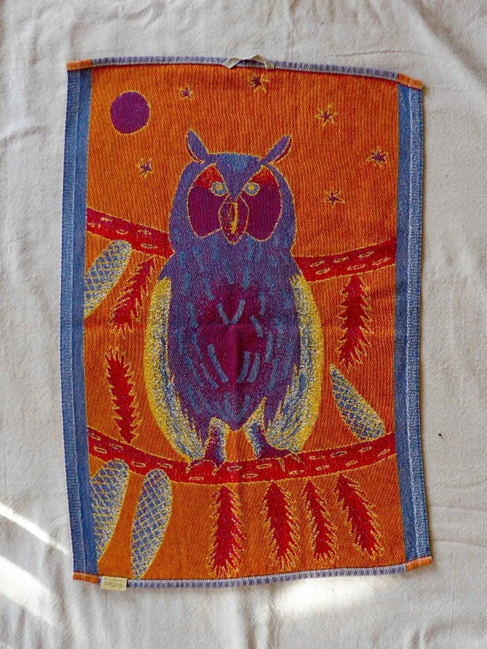 Set of three Ekelund Master Weavers Cotton Kitchen Towels – Cow, Frog and Owl